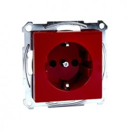 Schneider Electric Розетка Merten SM, 2P+E, шторки, рубиново-красный (MTN2300-0306)