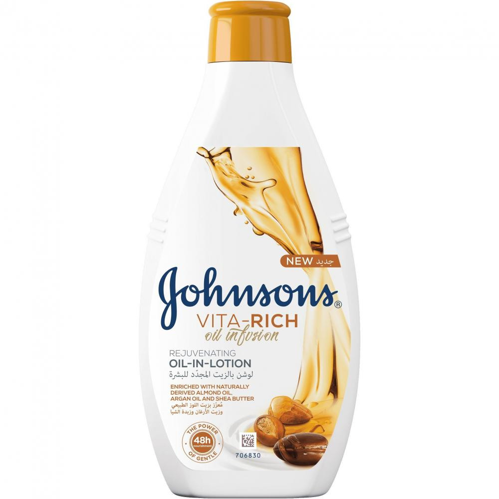 Johnson's Лосьон для тела  Vita-Rich Питательный с маслами миндаля и ши 400 мл (3574661544274) - зображення 1
