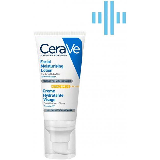 CeraVe Денний зволожуючий крем  для нормальної та сухої шкіри обличчя з SPF30 52 мл (3337875840620) - зображення 1