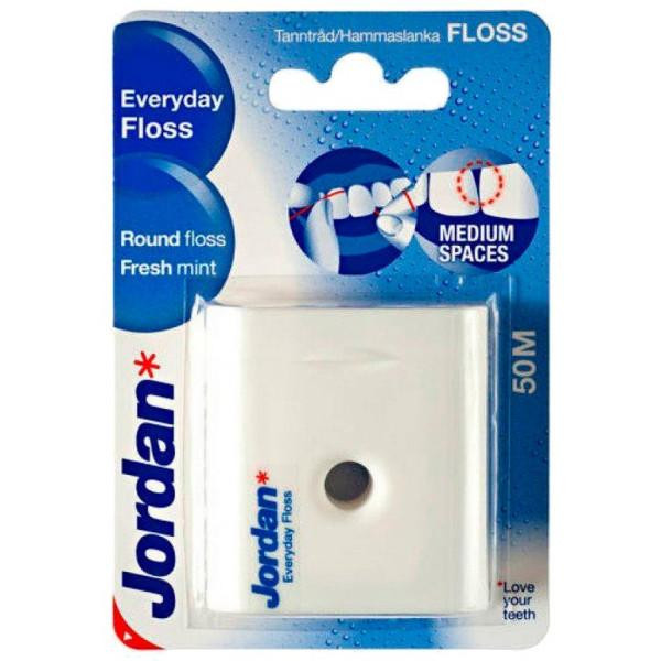 Jordan Dental Зубна нитка  Everyday з фтором і м'ятою 50 м (6828900) - зображення 1