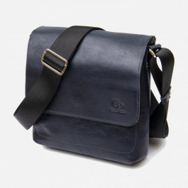 Grande Pelle Мужская сумка кожаная  leather-11433 Темно-синяя