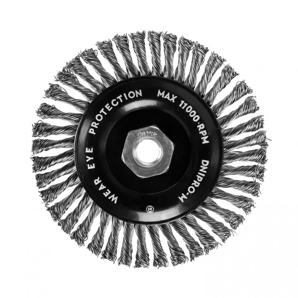 Dnipro-M Щітка по металу  R125-V кругла, плетений дріт 125 мм - зображення 1