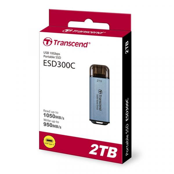 Transcend ESD300 2 TB Sky Blue (TS2TESD300C) - зображення 1