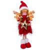 YES! Fun Новорічна фігурка  Дівчинка Янгол в червоному, 58 см, LED крильця (974640) - зображення 1