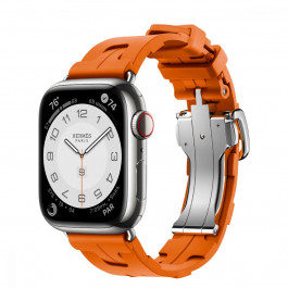 Apple Watch Hermes Series 9 LTE 41mm Silver S. Steel w. Orange Kilim S. Tour (MRQ43+MTHV3)