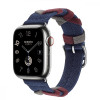 Apple Watch Hermes Series 9 LTE 41mm Silver S. Steel w. Navy Bridon S. Tour (MRQ43+MTHM3) - зображення 1