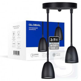 Global LED GPL-01C 14W 4100K black (2-GPL-11441-CB)