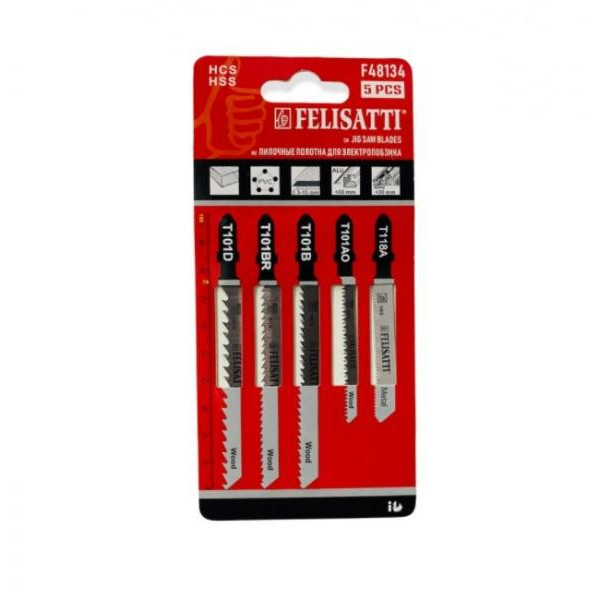 Felisatti Набор пилочек для электролобзика 5 шт. F48134 - зображення 1