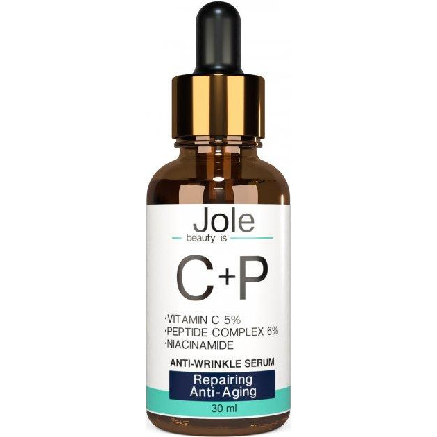 Jole Cosmetics Сыворотка от морщин  С+P Anti-Wrinkle Serum с витамином С и комплексом Пептидов 30 мл (4820243881244 - зображення 1