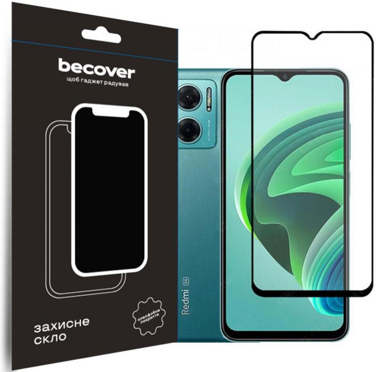 BeCover Захисне скло  для Xiaomi Redmi Note 11E 5G Black (710172) - зображення 1