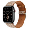 Apple Watch Hermes Series 9 LTE 45mm Space Black S. Steel w. Gold/Ecru Toile H S. Tour (MRQQ3+MTJJ3) - зображення 1