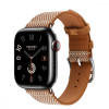Apple Watch Hermes Series 9 LTE 41mm Space Black S. Steel w. Gold/Ecru Toile H S. Tour (MRQ53+MTJG3) - зображення 1