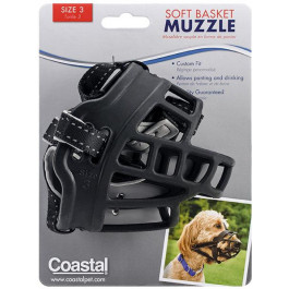 Coastal Soft Basket Muzzle - намордник Костал для собак, силикон Размер 3 (01365_BLK03)