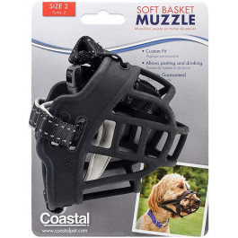 Coastal Soft Basket Muzzle - намордник Костал для собак, силикон Размер 2 (01365_BLK02)