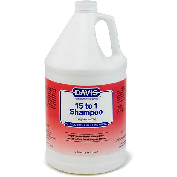 Davis Veterinary Шампунь-концентрат  15 to 1 Shampoo Fragrance-Free 1:15 без запаху для собак, котів (52249) - зображення 1