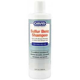 Davis Veterinary Шампунь  Sulfur Benz Shampoo для собак і котів із захворюваннями шкіри, з пероксидом бензоїлу, сірої