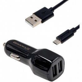 Grand-X CH-26BM 2USB 2.1A + micro-USB Black