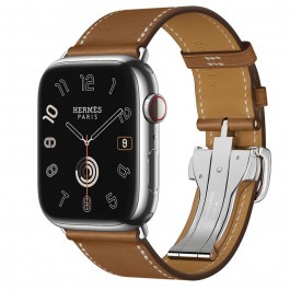 Apple Watch Hermes Series 9 LTE 45mm Silver S. Steel w. Fauve D. Buckle (MRQP3+H074198CJ34)