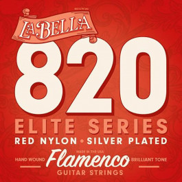 La Bella 820 Elite Flamenco Red Nylon Silver Plated