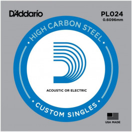 D'Addario Струна PL024 Plain Steel .024