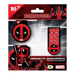 YES Закладки для книг  магнітні Marvel.Deadpool, 3 шт (707736)