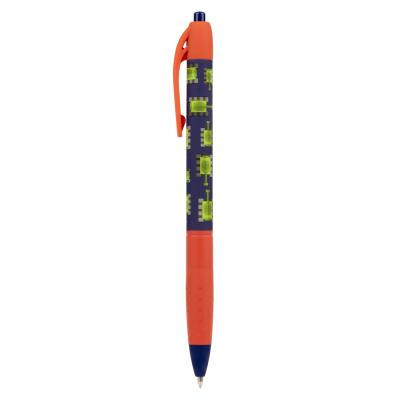 YES Ручка кулькова  8bit UA Millitary автоматична 0,7 мм, синя (412115) - зображення 1