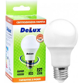 DeLux LED BL60 7W 4100K 220V E27 3 шт (90016865)