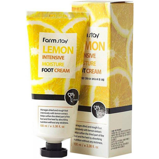 FarmStay Зволожуючий крем для ніг з лимоном  Lemon Intensive Moisture Foot Cream 100 мл (8809636280686/880933 - зображення 1