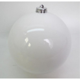 YES! Fun Ялинкова іграшка  куля пластик, 15cм, біла, глянець (974065)