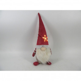 YES! Fun Новорічна фігурка  Гном в червоному, 37 см, LED зірка (974624)