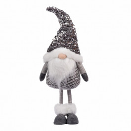 YES! Fun Новорічна фігурка  Гном, срібна паєтка, 52 см (973730)