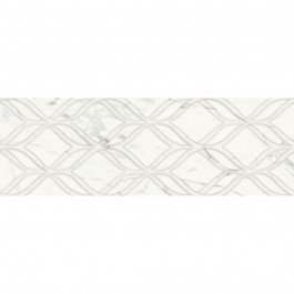QUA calacatta marmi mat floral dekofon rec, 300x900