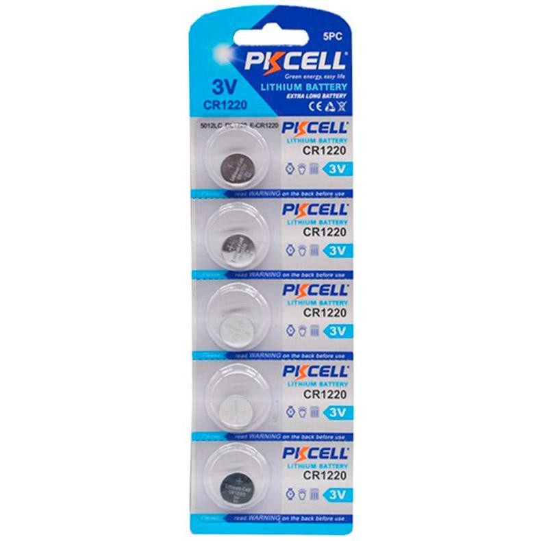PKCELL CR-1220 bat(3B) Lithium 5шт (PC/CR1220) - зображення 1