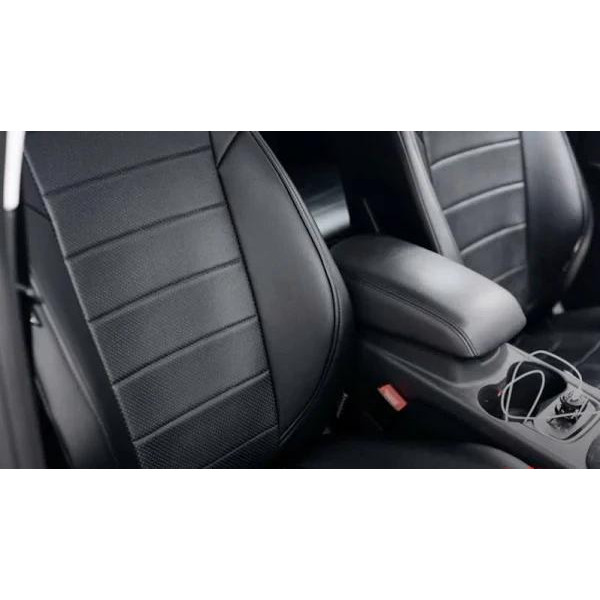 Seintex Чехлы на сиденья Mazda CX-5 II 2017- экокожа /черные+серый 90307 Seintex (Мазда сх 5) - зображення 1