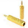 Voltronic mini-jack 3.5 мм - jack 6.3 мм Gold (YT-C-3.5(F)/6.3(F)-G) - зображення 1