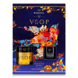 Martell Коньяк  VSOP, 40%, у подарунковій упаковці, 0,7 л + 2 склянки (889936) (3219820007510)
