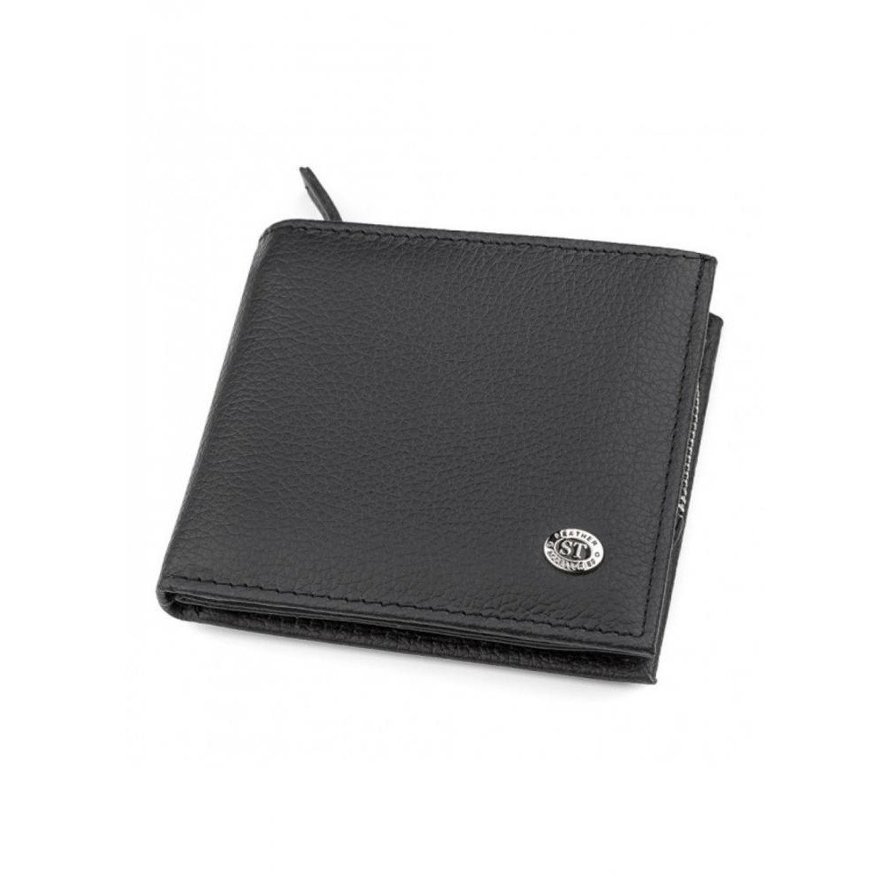 ST Leather Чоловічий гаманець натуральна шкіра  (ST154) 98383 Чорний - зображення 1