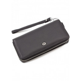 ST Leather Шкіряний клатч гаманець на дві молнии  (ST238-2) 98416 Чорний