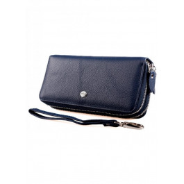 ST Leather Шкіряний гаманець клатч на дві молнии  (ST238-2) 98418 Синій