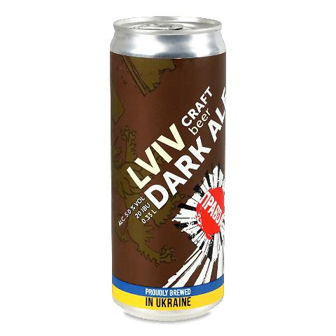 Правда Пиво «» Lviv Dark Ale темне нефільтроване з/б, 0,33 л (4046144873021) - зображення 1