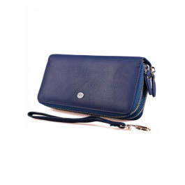 ST Leather Шкіряний гаманець клатч на дві молнии  (ST238-2) 98424 Синій