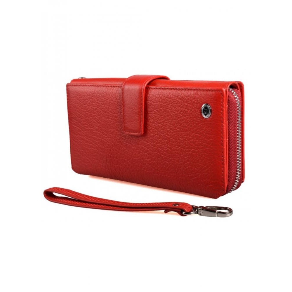 ST Leather Жіночий шкіряний гаманець клатч на молнии з візитниці  (SТ228-2) 98575 Червоний - зображення 1