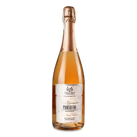 Fidora Вино ігристе  Rose prosecco zero organic, 0,75 л (8053369640075) - зображення 1
