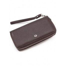 ST Leather Шкіряний гаманець клатч на дві молнии  (ST238-2) 98417 Коричневий