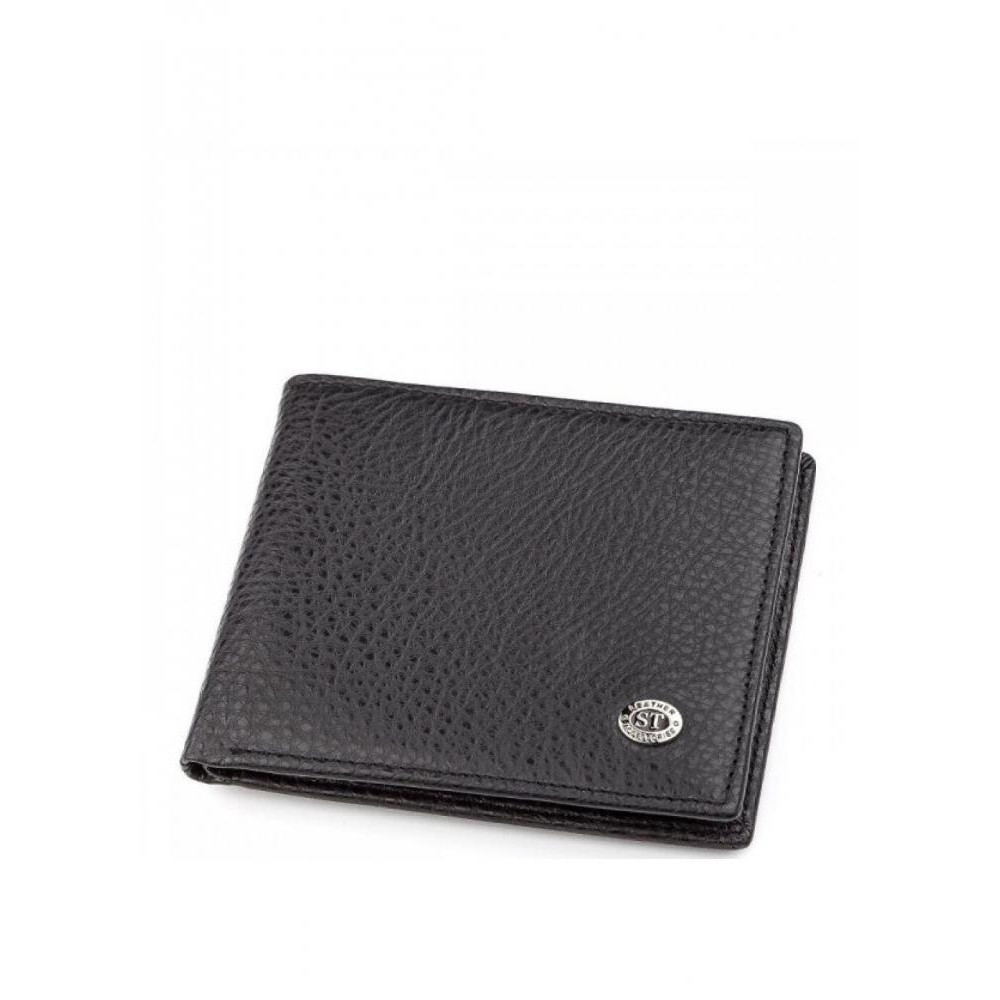ST Leather Чоловічий шкіряний гаманець  (ST160) 98397 Чорний - зображення 1