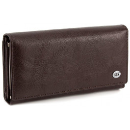 ST Leather Шкіряний гаманець коричневого кольору з блоком для карт  (16664)