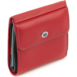 ST Leather Маленький жіночий шкіряний гаманець червоного кольору на магніті  1767340