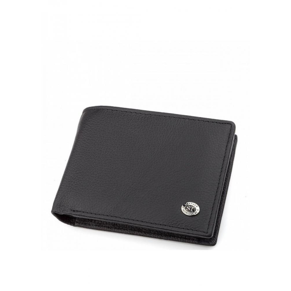 ST Leather Чоловічий шкіряний гаманець  (ST108) 98315 Чорний - зображення 1