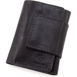 Grande Pelle Мініатюрний гаманець із натуральної чорної шкіри з хлястиком на магніті  67800