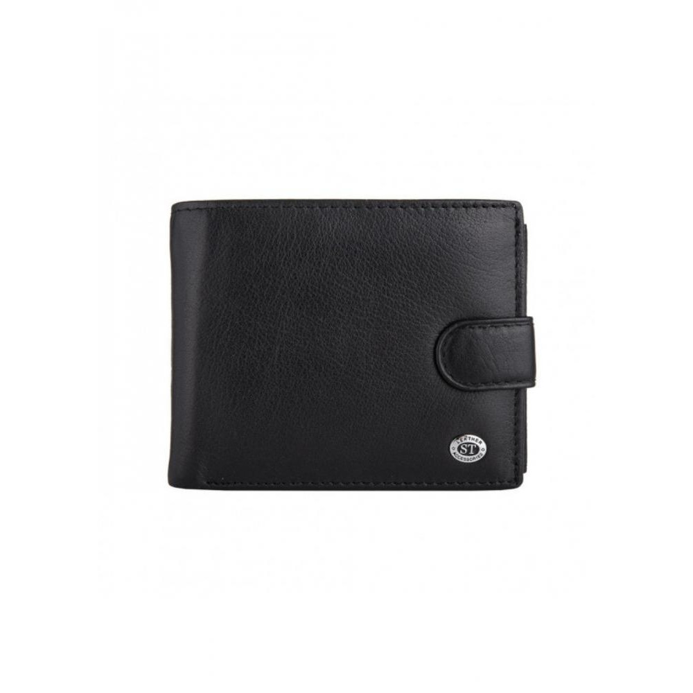 ST Leather Чоловічий шкіряний гаманець  (ST141) 98343 Чорний - зображення 1